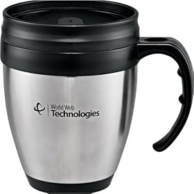 Globe 1621-28SL Globe Desk Mug Silver