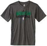 NBA Youth Boston Celtics Pre-Game Fitted Short Sleeve - R289Nxce (Dark Grey Heather, Large)