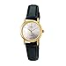 Casio Women's LTP1095Q-7A Black Leather Quartz Watch with Silver Dial