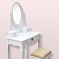 Frisiertisch Frisierkommode inkl. Hocker Antik-Wei�
