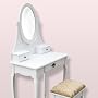 Commode Coiffeuse Miroir 3 tiroirs + tabouret de Serina