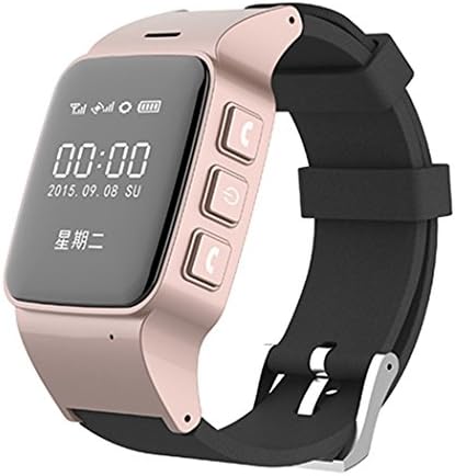 Junadael Smart Watch,GPS Locate Tracking Smart Watch for Children Elderly SOS Surveillance Alarms (Rose Gold)