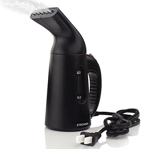 STRONKER 850W Portable Fabric Steamer, Mini Travel Garment Steamer,Handheld Clothes Ironing Steam Cleaner,140ml Clothes Steamer,No Water Automatically Shuts Off (Black)