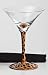 Handpainted Frosted Martini Glass, Leopard