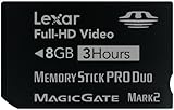 Lexar Memory Stick Pro Duo 8 GB Full-HD Video Flash Memory Card LMSPD8GBFSB ....