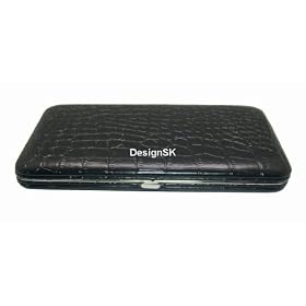 Buy ALLIGATOR EMBOSSED HARD CASE FLAT OPERA WALLET BY DESIGNSK by DesignSK