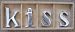 Silver K-I-S-S Metal Decorative Letters