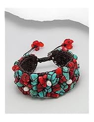 Cotton Waxed Thread Turquoise Bracelet