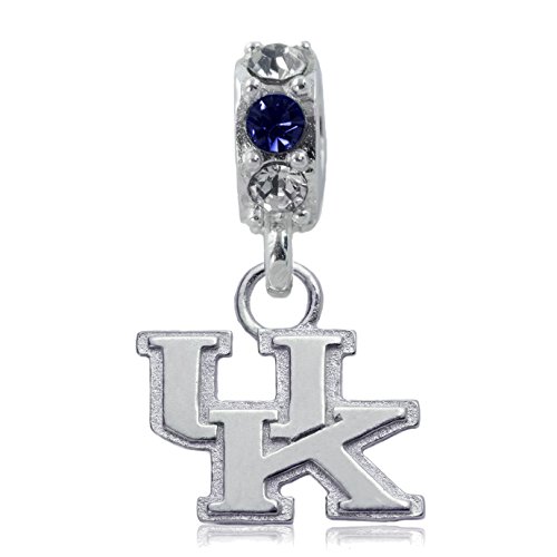 NCAA Kentucky Wildcats .925 Sterling Silver Spirit Charm Bead, Kentucky Jewelry