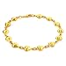 Jewelry : Sterling Silver Gold Plated Heart Link Anklet 9"