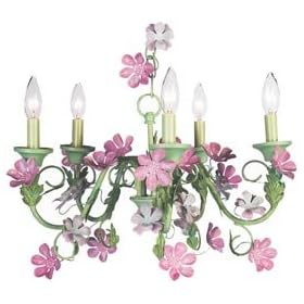 Pink Blossom Chandelier Set of 5 Shades Included