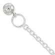 Sterling Silver Soccer Ball Bracelet Length 7.75"