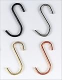 Rogar 9507-6 2.5 Inch Grid or S Hook - Brass Plated - 6 pack