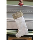 Pin Tucked Silk Christmas Stocking