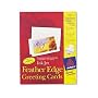 Avery Half-Fold Feather-Edge Greeting Cards for Inkjet Printers, 5.5 x 8.5 Inches, White, Pack of 20 (3251)