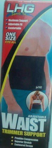 LHG SPORTS ADJUSTABLE WAIST TRIMMER SUPPORT ONE SIZE FITS ALL