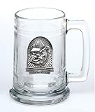 Georgia Bulldogs Glass Stein (Beverage Mug) 15 oz - NCAA College Athletics