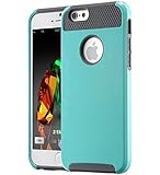 iPhone 6 Case, Z-TA&reg; [vivid Color Series] iPhone 6 (4.7-inch) Defender Case, With Hard Cover Pc Case Slim Dual Layer Shoockproof silicone Case Cover for Apple iPhone 6 4.7 inch (Mint/Grey)
