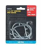 Lehigh Group/Crawford #18115 5PK1/8 1-1/2Cur PegHook