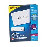 AVERY-DENNISON / AVE5962 / Laser Address Labels w/Smooth Feed Sheets, 1-1/W 3 x4, White, 3500/Box / Sold as 1 BX