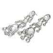 Boutique Quality Austrian Crystal and Facet Glass Cascade Drop Earrings Fashion Jewelry