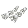 Boutique Quality Austrian Crystal and Facet Glass Cascade Drop Earrings Fashion Jewelry