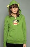 Paul Frank The Julius Ears Hoody in Green hood ,Sweatshirts for Women