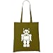 Retro Robot (White) Organic Fashion Tote