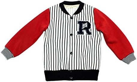 Elefun Kids Fashion Little Boys' Baseball Jacket 4 Years Red