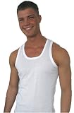 Herren-Unterhemden 4 Stck. 100% Baumwolle wei� Feinripp