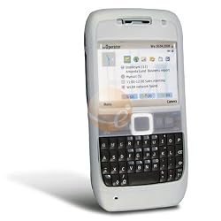 Clear White Durable Silicone Skin Case for Nokia E71