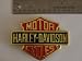 RED BLACK AND GOLD HARLEY DAVIDSON BELT BUCKLE