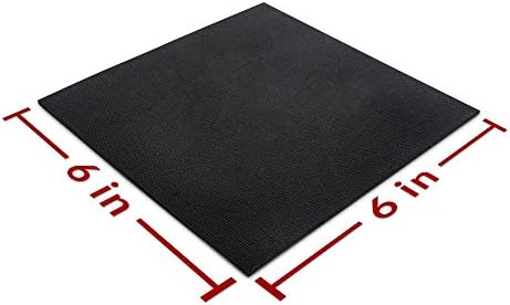 Multipurpose Mesh Finish Rubber Sheet Black 6X6-in by 1/16 thick - Ideal for DIY Camera Supports, Tripod Heads Replacement Pad, Rigs, Grips, Reduce Vibration, A Must Have In All Proroduction Bags