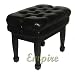 Empire Black Adjustable Piano Bench with Spade Legs - Extra Thick Cushion image 2