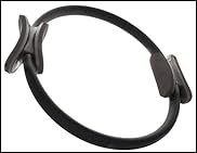 ProSource Pilates Resistance Power Dual Gripped Fitness Ring, Black, 14-Inch