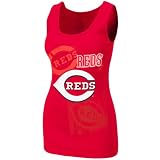 MLB Majestic Cincinnati Reds Ladies Red Pearl Tank Top (Large)
