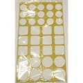 105 teiliges Filzset, Filzgleiter, Filz wei� selbstklebend 45 Stk. rund 20 mm, 24 Stk. rund 28 mm, 36 Stk. viereckig 25 mm