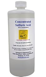 Concentrated Sulfuric Acid, 950 ml 98% H2SO4