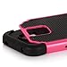Galaxy S5 ACTIVE Case, E LV Galaxy S5 ACTIVE Case - Shock-Absorption / High Impact Resistant Hybrid Dual Layer Armor Defender Full Body Protective Case Cover (Hard Plastic with Soft Silicon) for Galaxy S5 ACTIVE SM-G870 (Water Resistant Model) with 1 Stylus and 1 E LV Microfiber Digital Cleaner (Hot Pink)