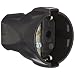 Interpower 88010390 Continental European In'-Line Socket, Black, 16A Rating, 250VAC Voltage