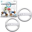 Mario Kart for Nintendo Wii with 2 Extra White Wheels.