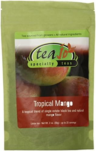 Teajo Whole Leaf Tea, Tropical Mango, 2.5 Ounce