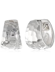 Zina Sterling Silver Tapered Textured Snap Earrings
