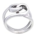 Silver Intertwined Knot Ring
