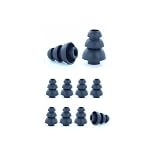 Earphones Plus EP-TRILEVEL-2PR-SS Replacement Earbud Tips, Replacement Earphone Cushions, Black