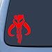 STAR WARS Red Decal MANDALORIAN SKULL BOBA FETT Red Sticker