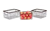 Antique Style Set of Three Metal Baskets Antique Style Set of Three Metal Baskets