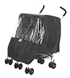 Protect-a-Bub Black Twin Rain Snow Wind Stroller Jogger Cover