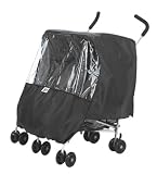 Protect-a-Bub Black Twin Rain Snow Wind Stroller Jogger Cover