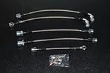 1993 thru 2002 Pontiac Trans Am Firebird w/Traction Control 6 Line Braided Brake Line Kit +ATE Fluid